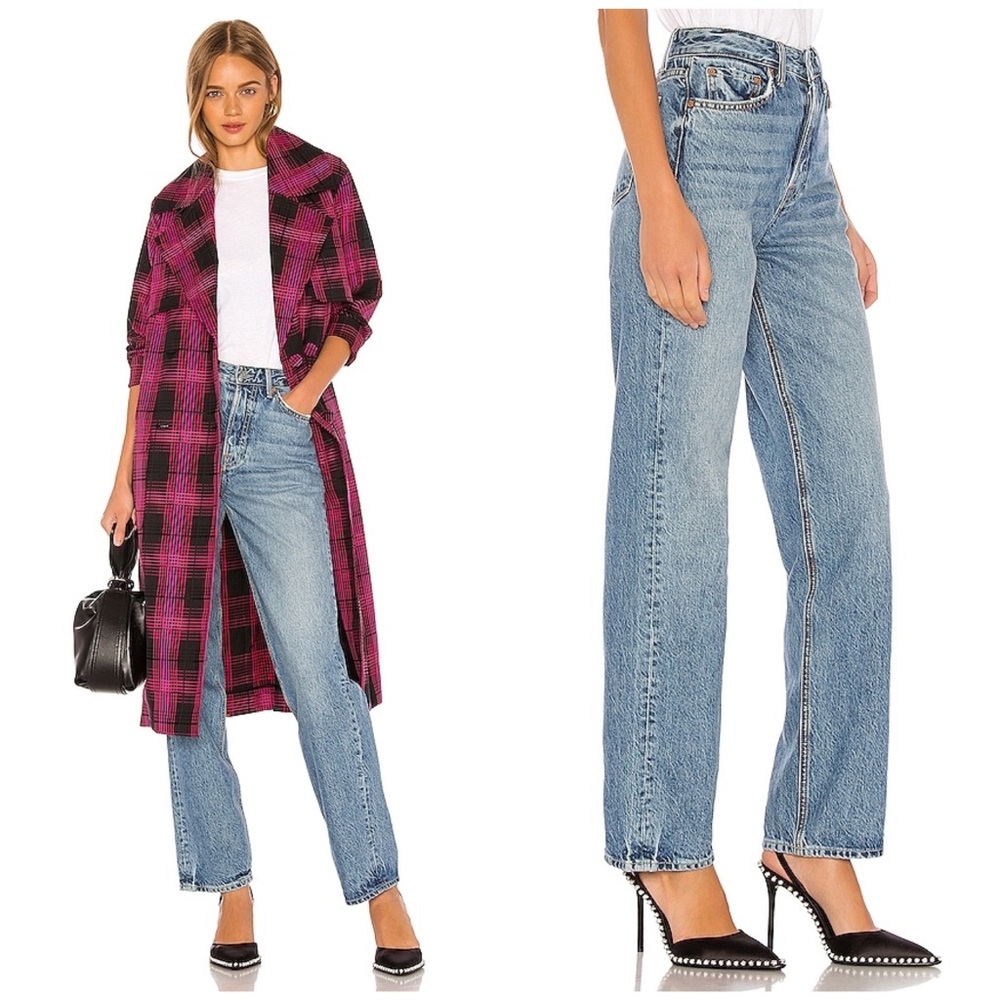 SOLD OUT $258 GRLFRND MICA JEANS STRAIGHT LEG HIGH